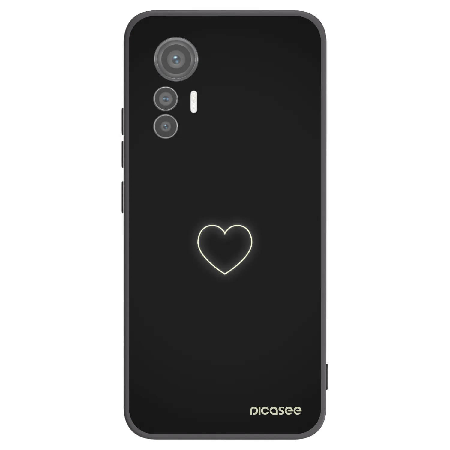 Picasee silikonski črni ovitek za Xiaomi 12 Lite - Heart