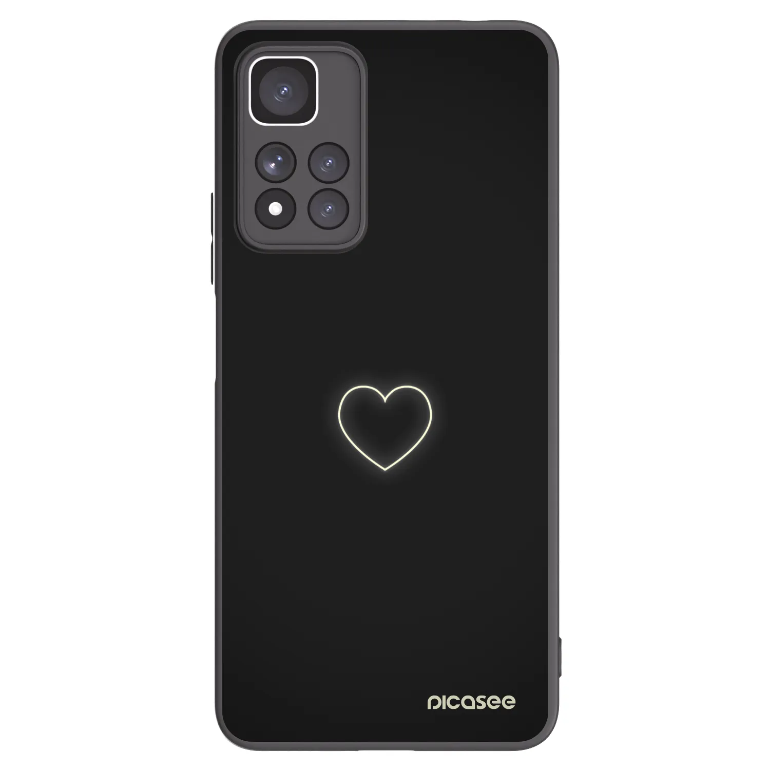 Picasee silikonski črni ovitek za Xiaomi Redmi Note 11 Pro+ 5G - Heart