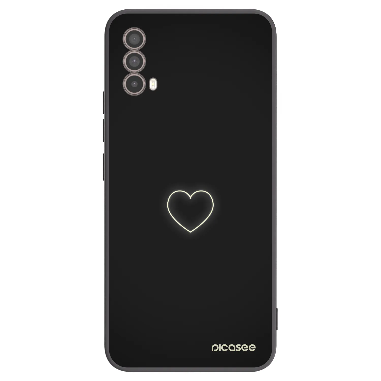 Picasee silikonski črni ovitek za Motorola Moto E40 - Heart
