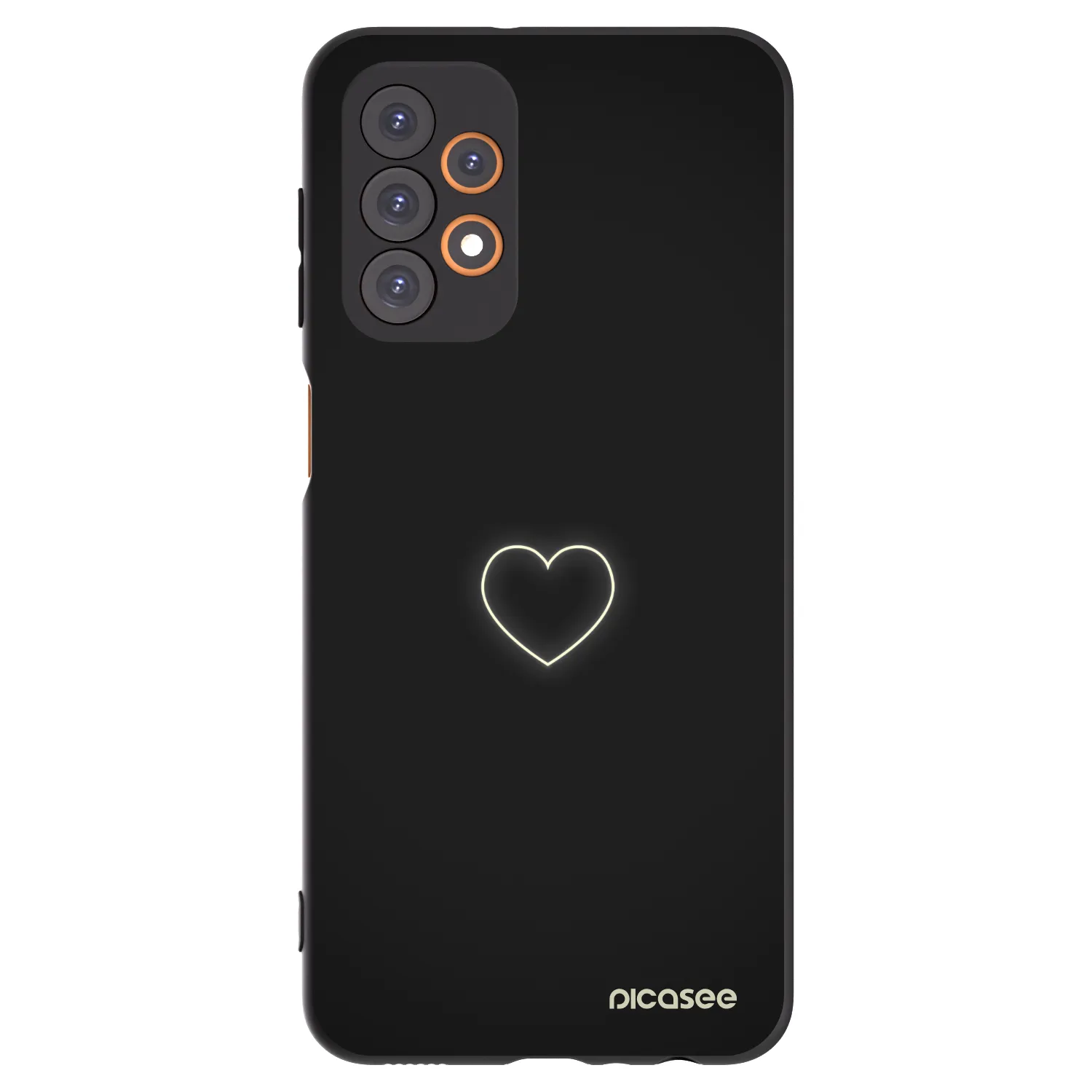 Picasee silikonski črni ovitek za Samsung Galaxy A23 A236B 5G - Heart