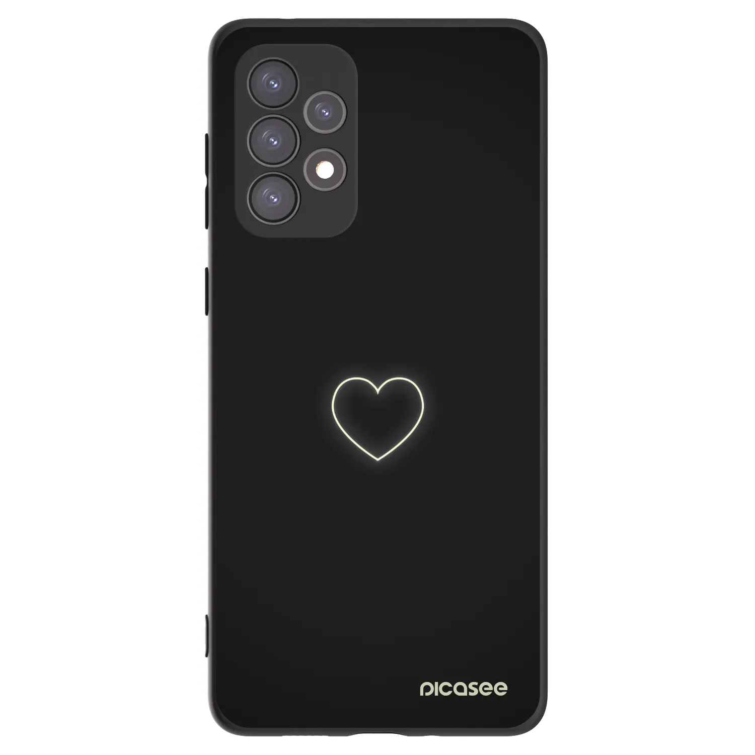 Picasee silikonski črni ovitek za Samsung Galaxy A73 5G - Heart