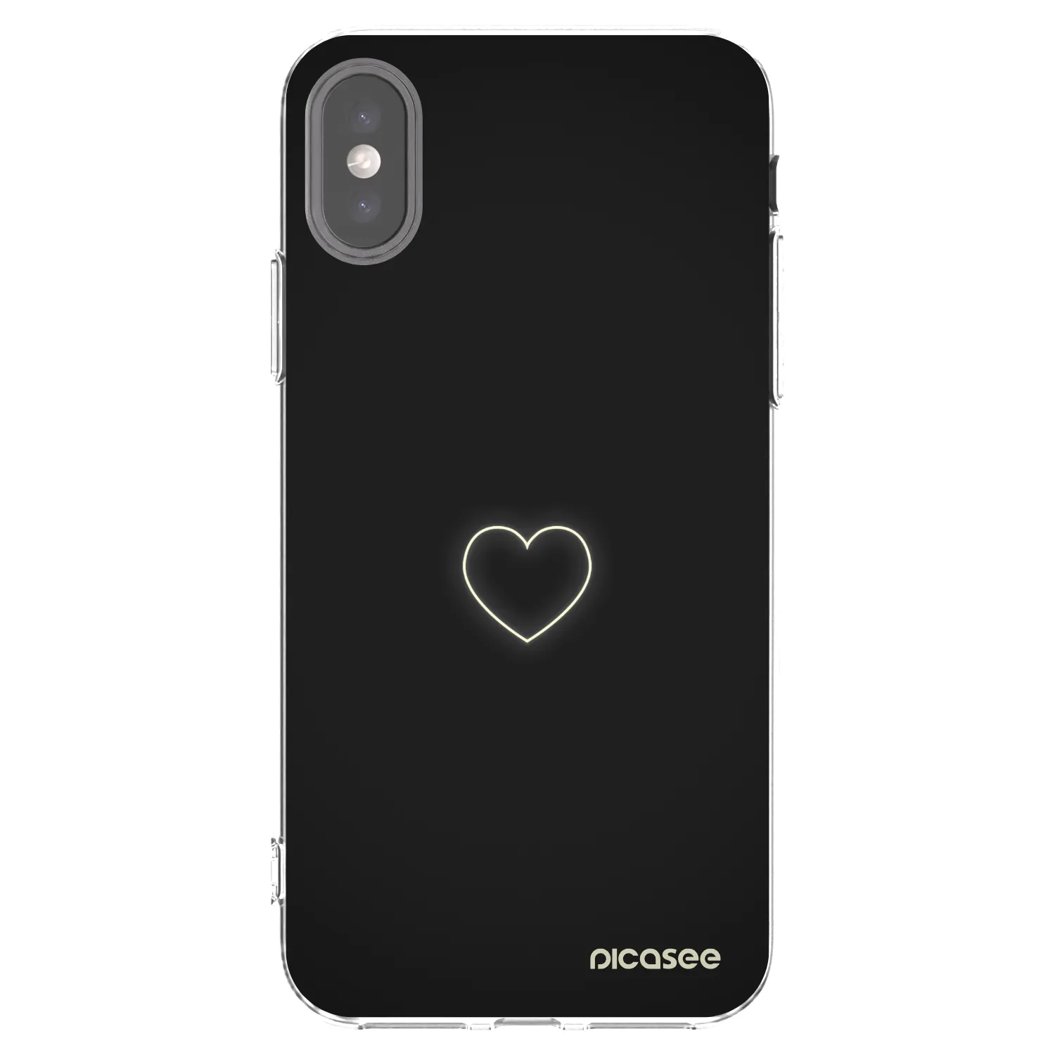 Picasee silikonski prozorni ovitek za Apple iPhone X/XS - Heart
