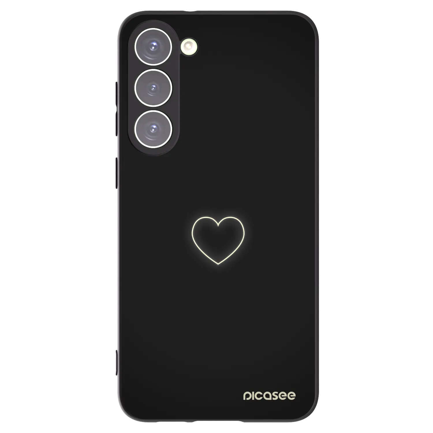 Picasee silikonski črni ovitek za Samsung Galaxy S23+ 5G - Heart
