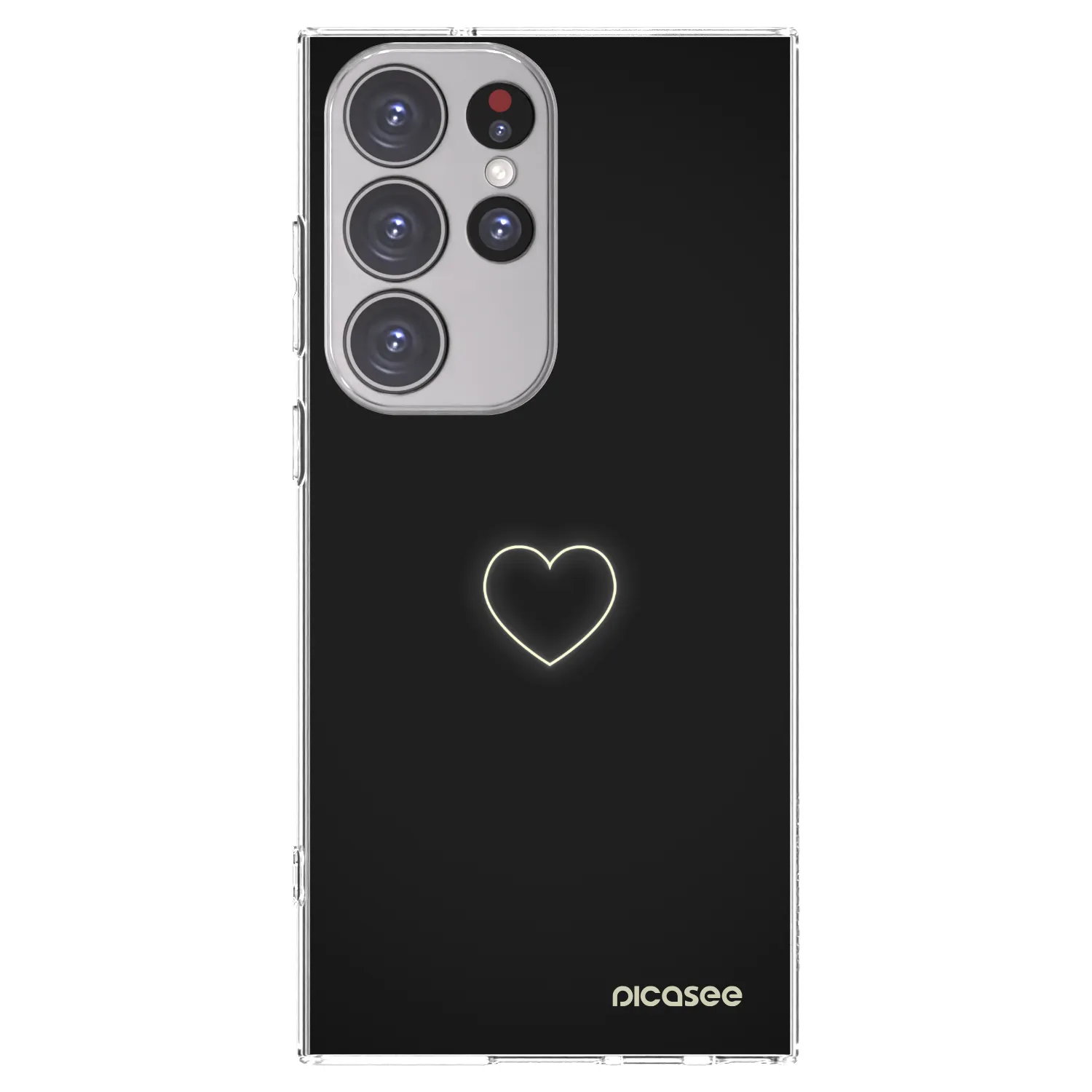 Picasee silikonski prozorni ovitek za Samsung Galaxy S23 Ultra 5G - Heart