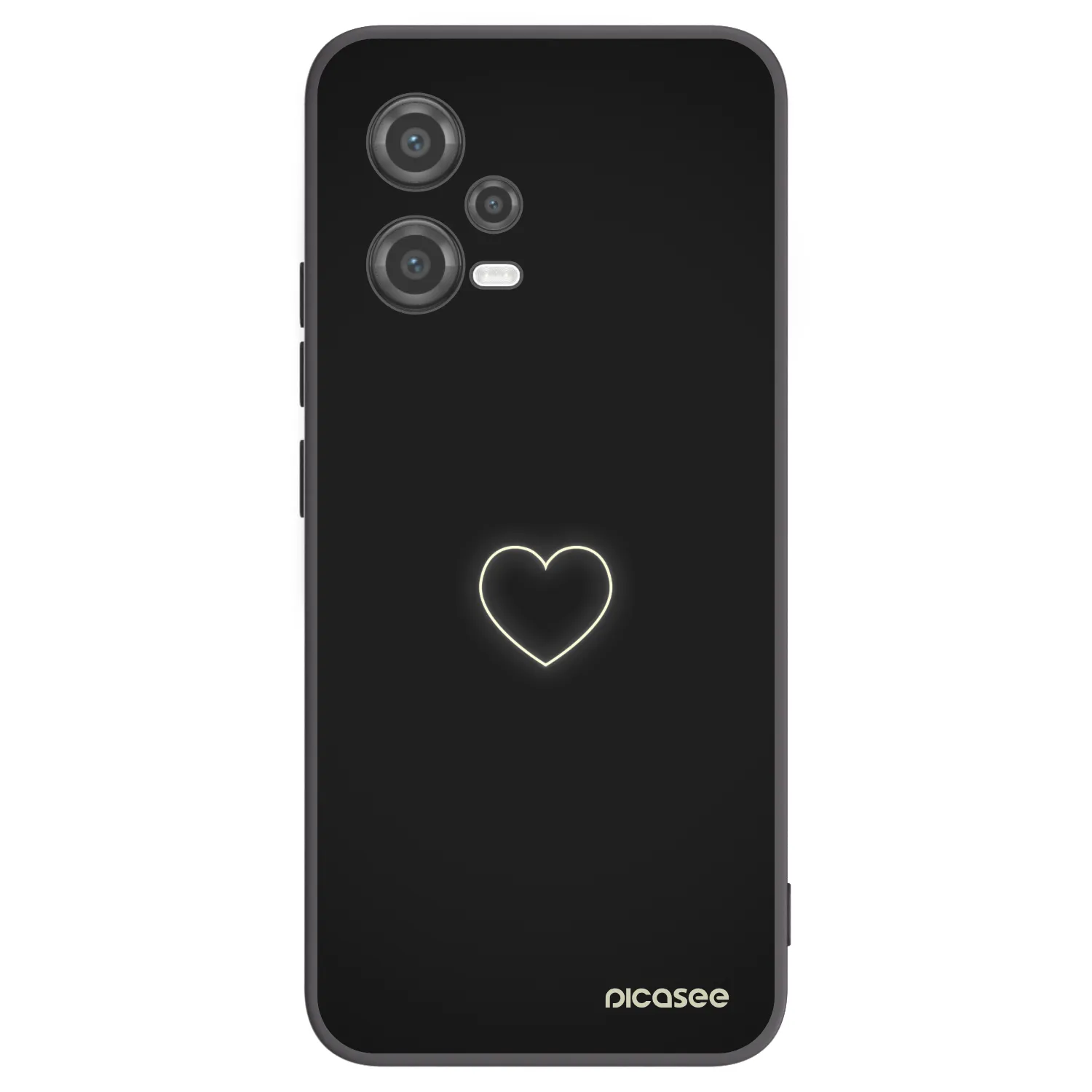 Picasee silikonski črni ovitek za Xiaomi Poco X5 - Heart