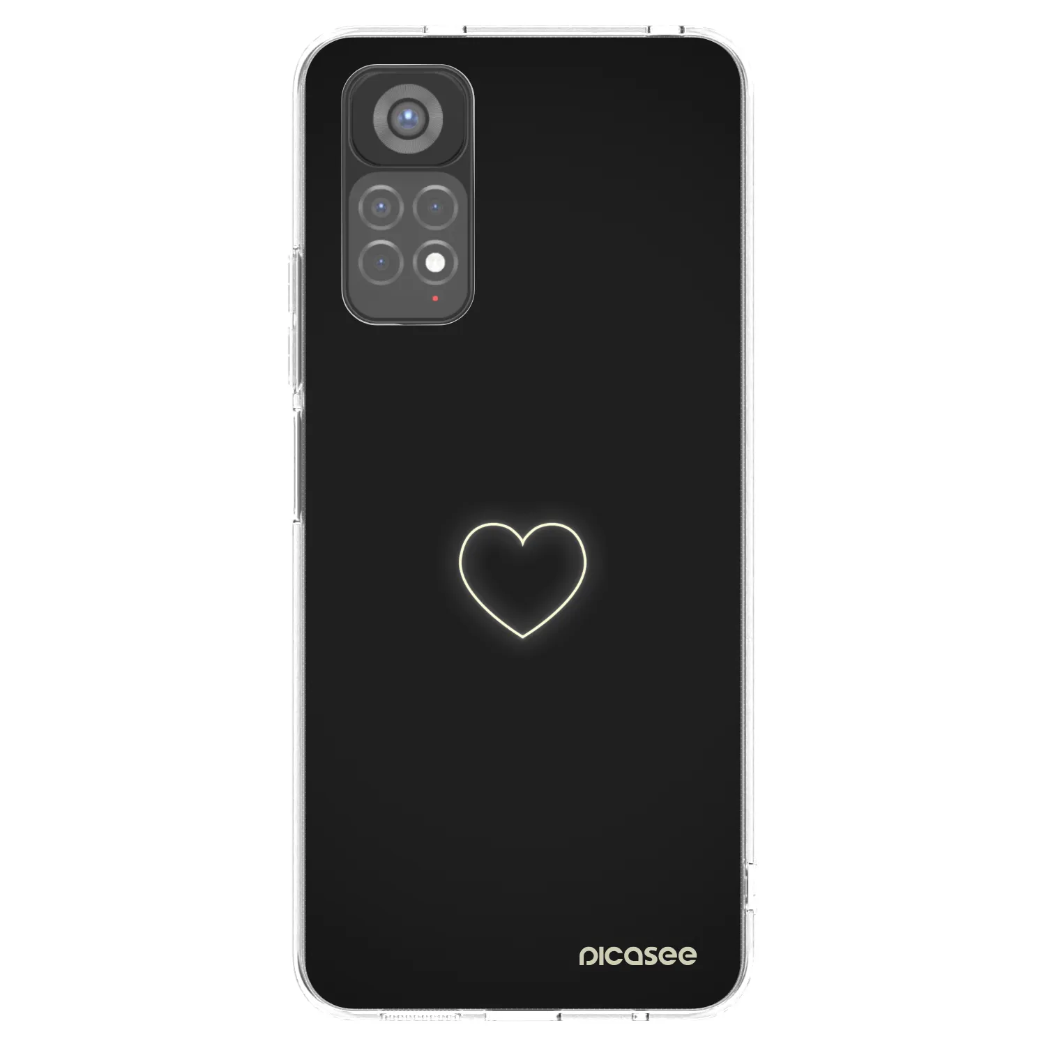 Picasee silikonski prozorni ovitek za Xiaomi Redmi Note 11S 5G - Heart