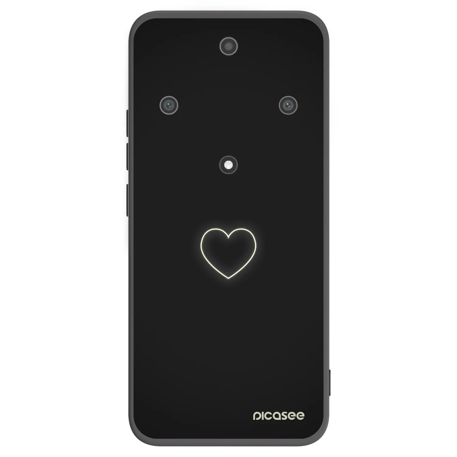 Picasee silikonski črni ovitek za Honor Magic5 Lite 5G - Heart