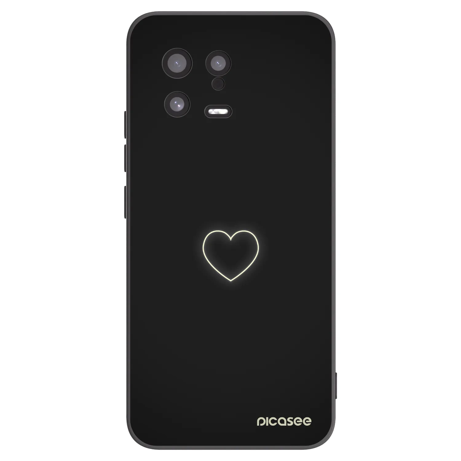 Picasee silikonski črni ovitek za Xiaomi 13 - Heart