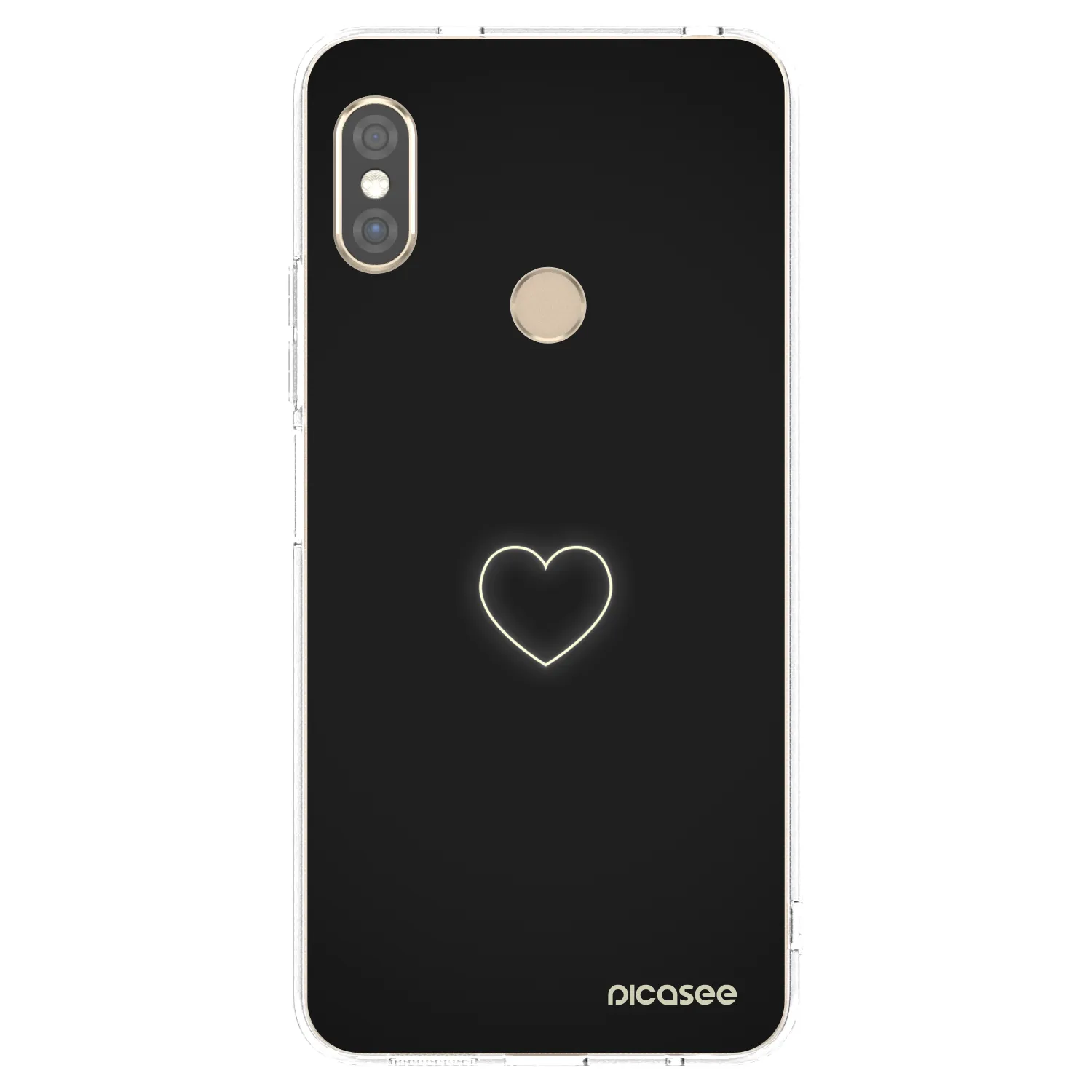 Picasee silikonski prozorni ovitek za Xiaomi Redmi Note 5 Global - Heart