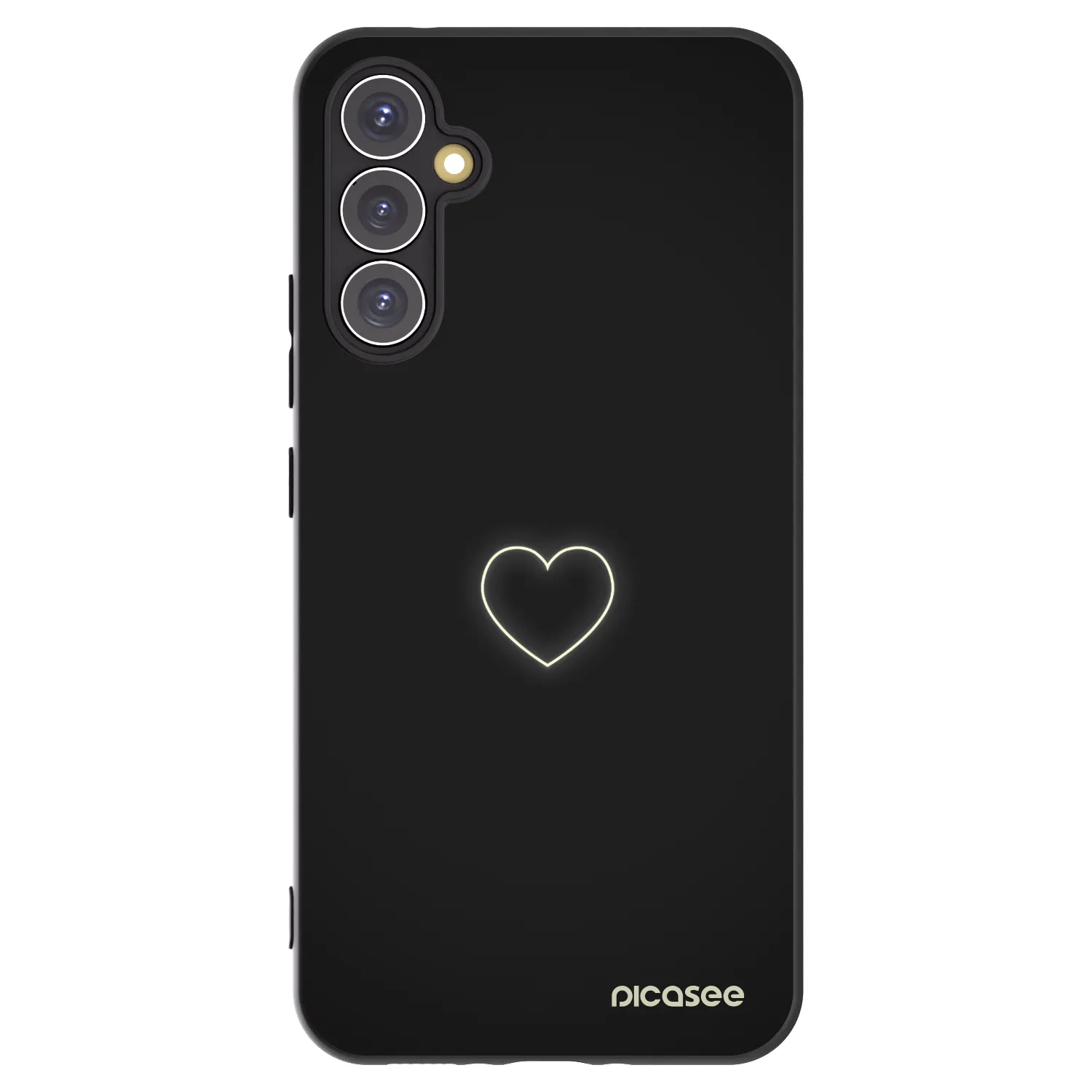 Picasee silikonski črni ovitek za Samsung Galaxy A34 5G A346B - Heart