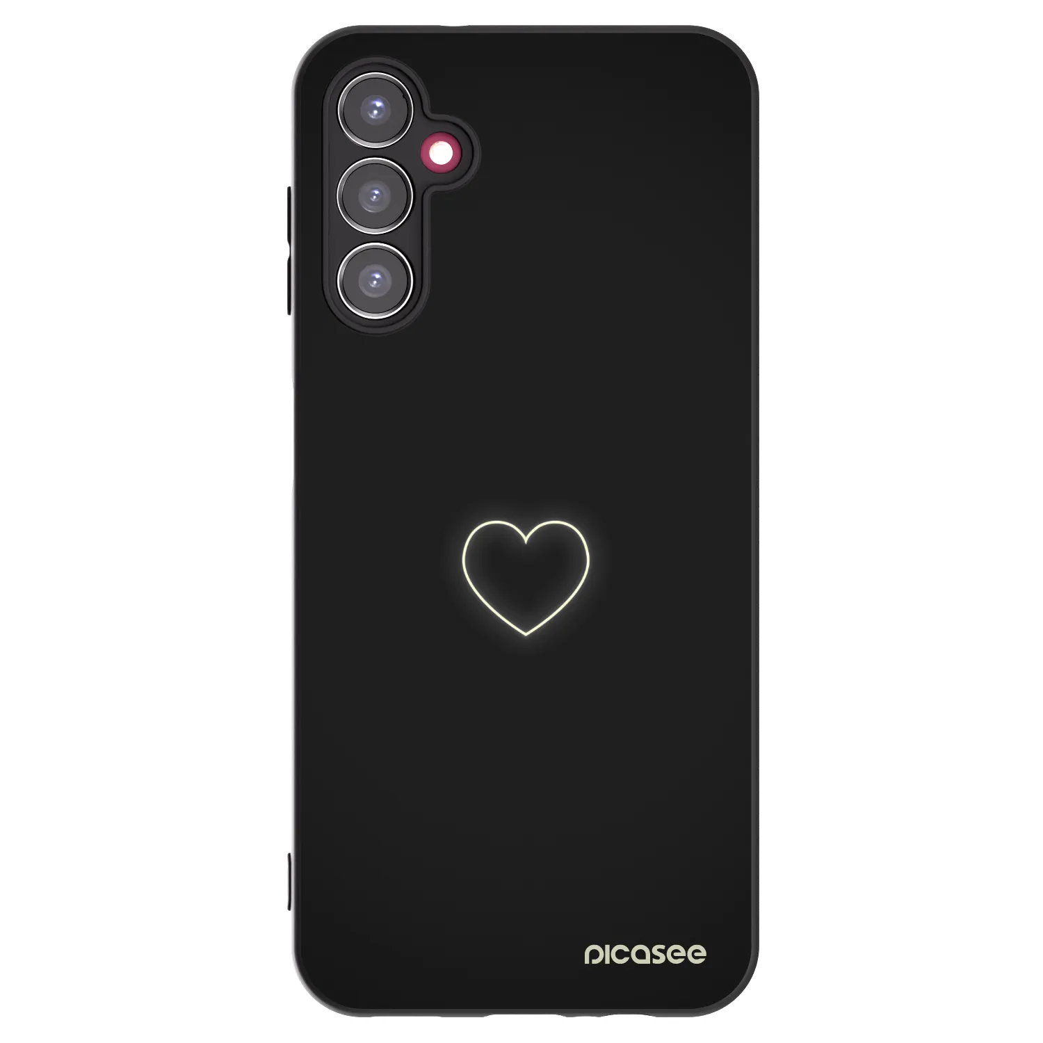 Picasee silikonski črni ovitek za Samsung Galaxy A14 4G A145R - Heart