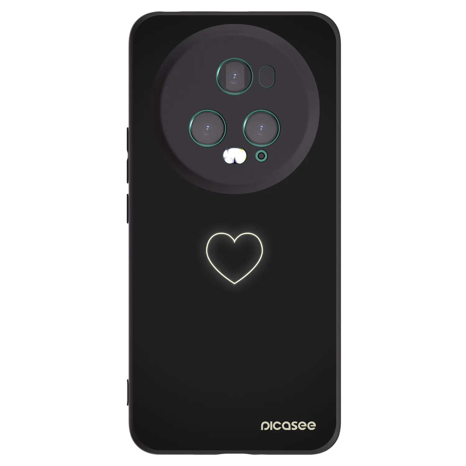 Picasee silikonski črni ovitek za Honor Magic5 Pro - Heart