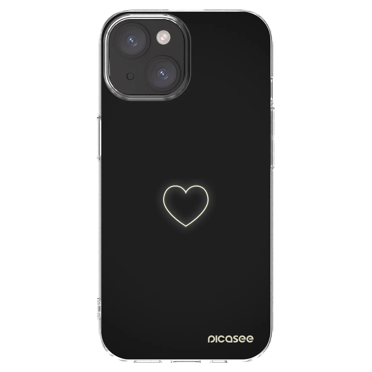 Picasee silikonski prozorni ovitek za Apple iPhone 15 - Heart