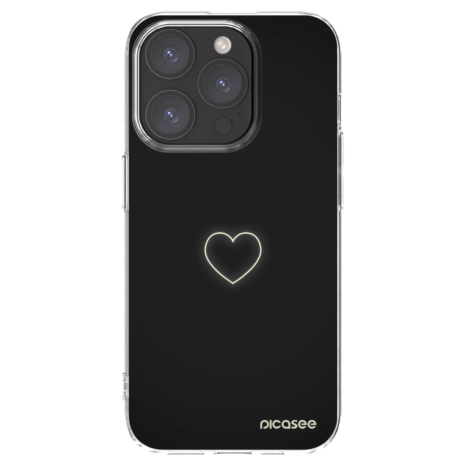 Picasee silikonski prozorni ovitek za Apple iPhone 15 Pro - Heart