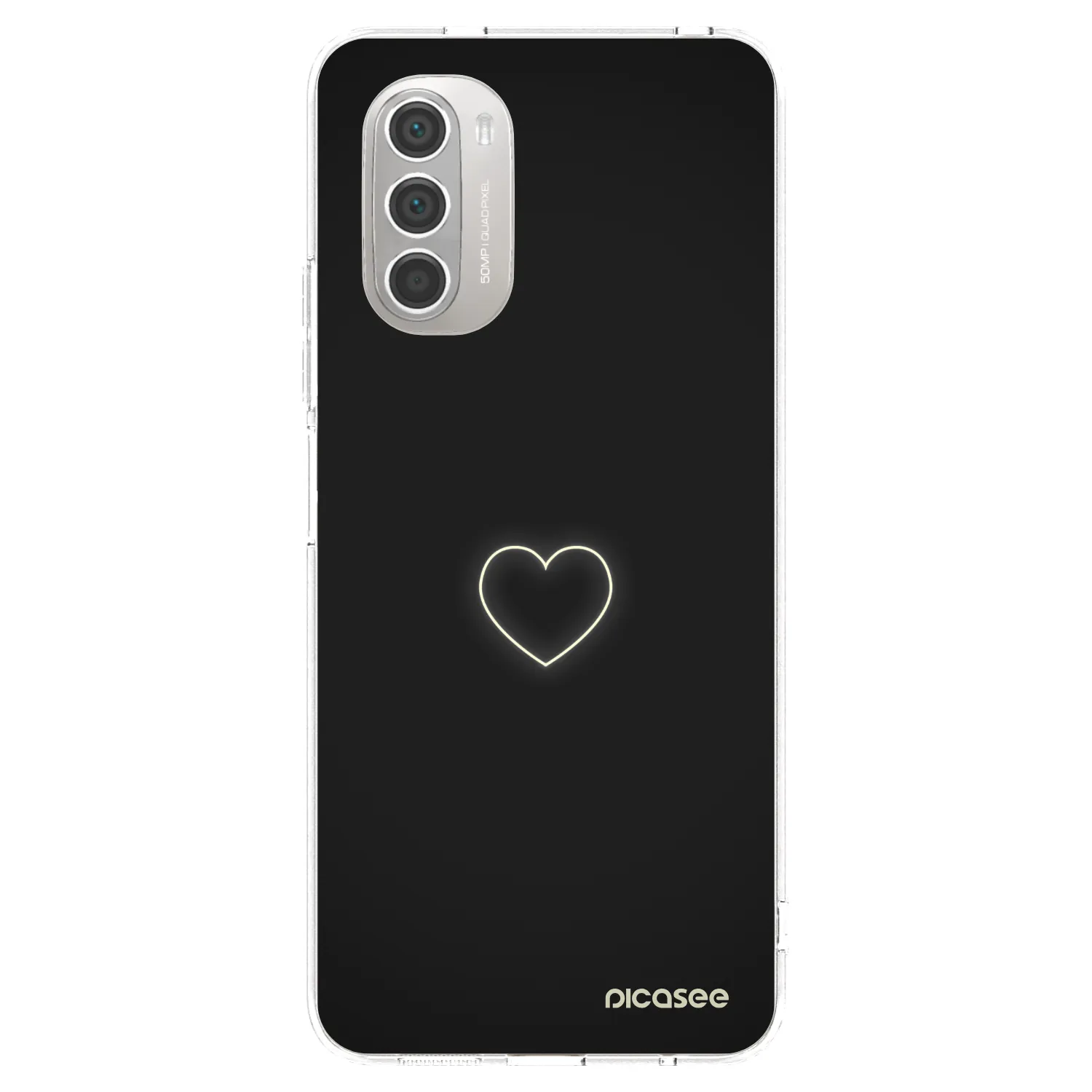 Picasee silikonski prozorni ovitek za Motorola Moto G51 - Heart