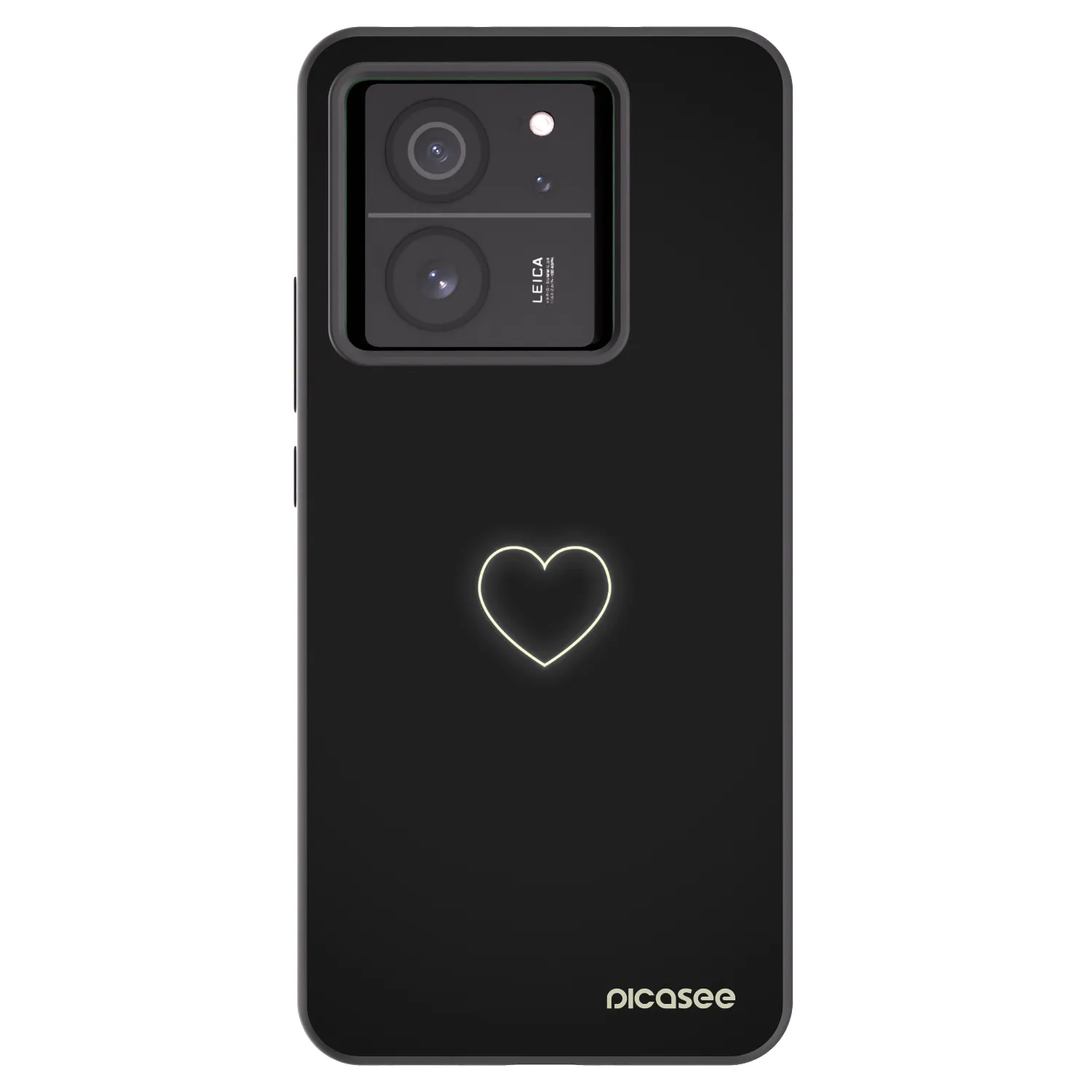 Picasee silikonski črni ovitek za Xiaomi 13T - Heart