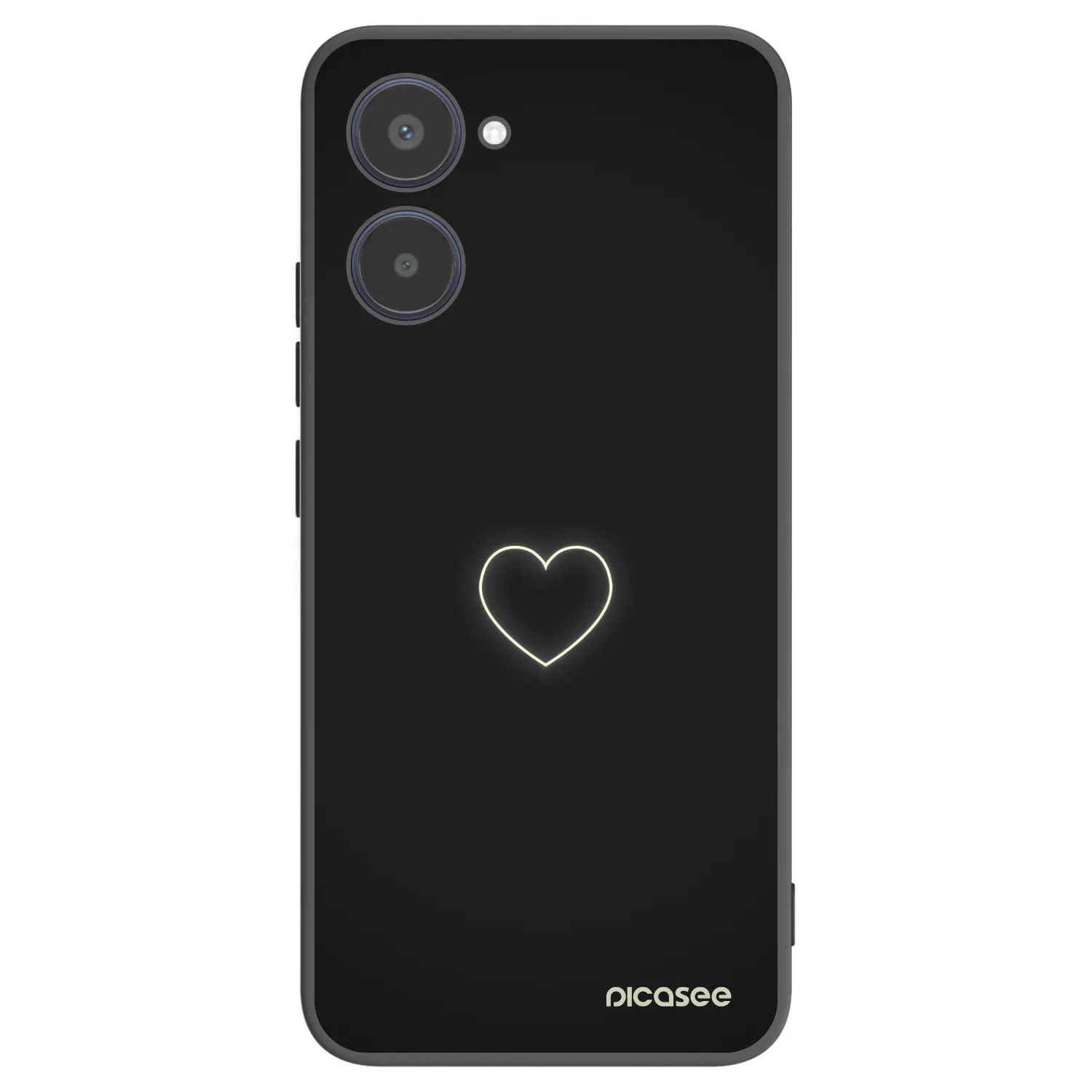 Picasee silikonski črni ovitek za Realme 10 4G - Heart