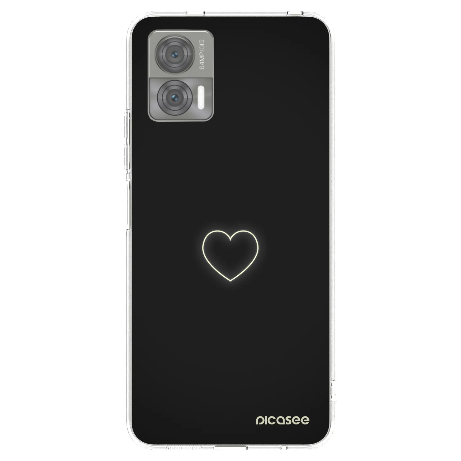 Picasee silikonski prozorni ovitek za Motorola Edge 30 Neo - Heart