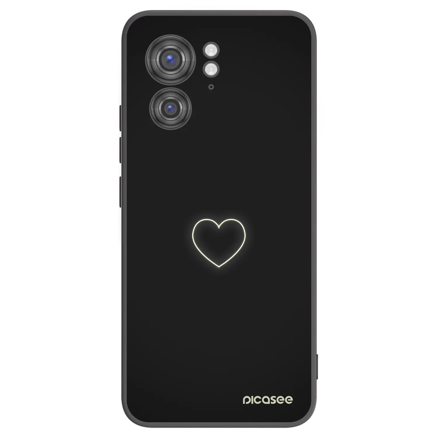 Picasee silikonski črni ovitek za Motorola Edge 40 - Heart