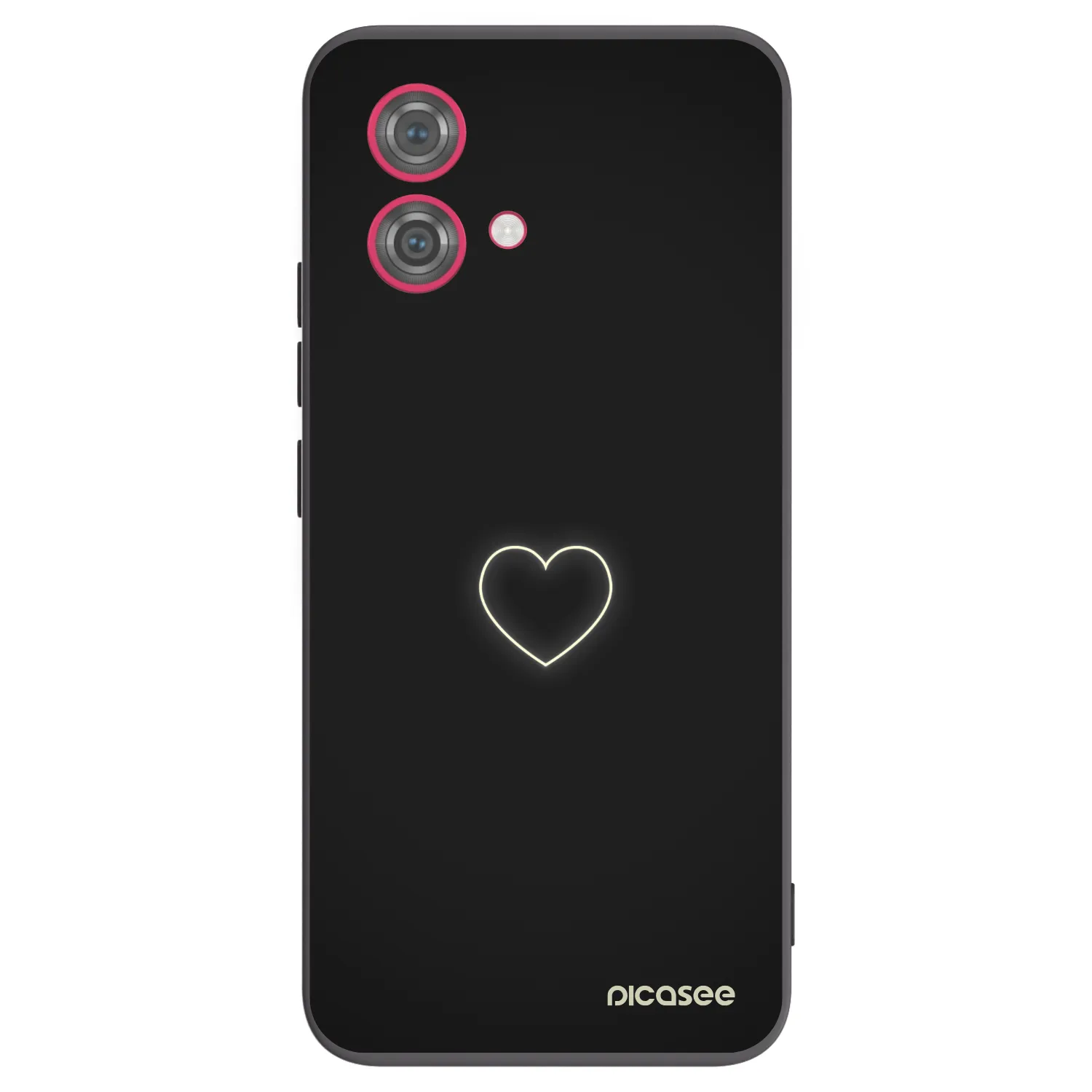 Picasee silikonski črni ovitek za Motorola Moto G84 5G - Heart