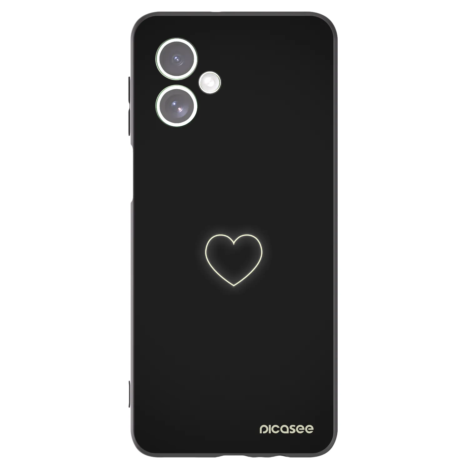 Picasee silikonski črni ovitek za Motorola Moto G54 5G - Heart