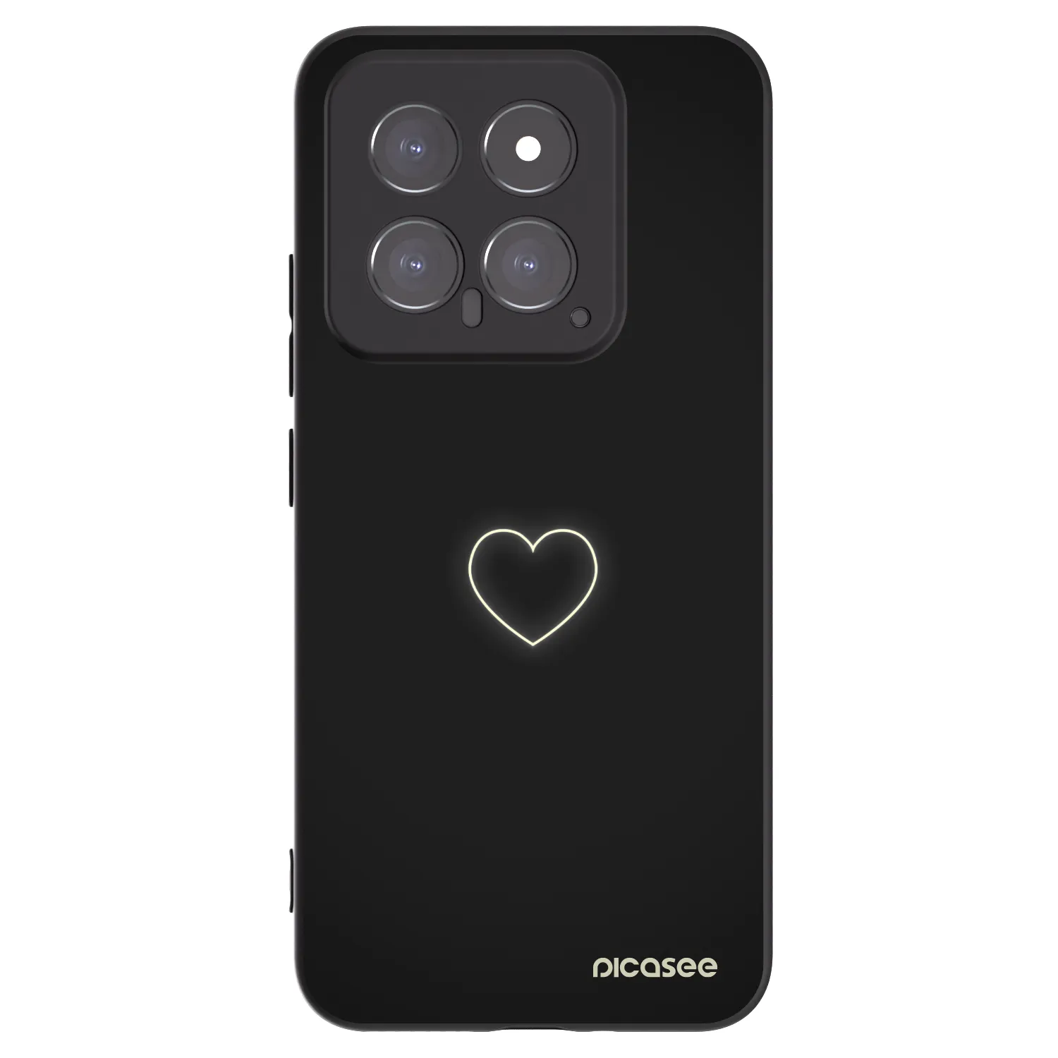 Picasee silikonski črni ovitek za Xiaomi 14 - Heart