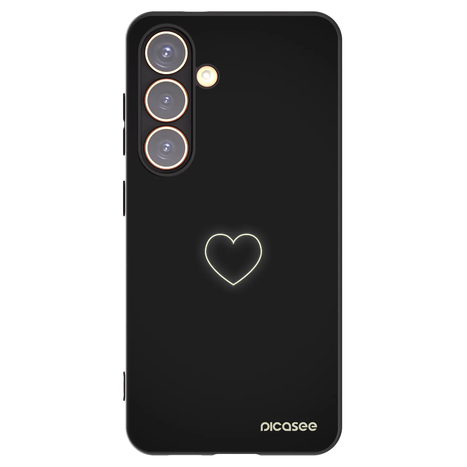 Picasee silikonski črni ovitek za Samsung Galaxy S24 S921B 5G - Heart