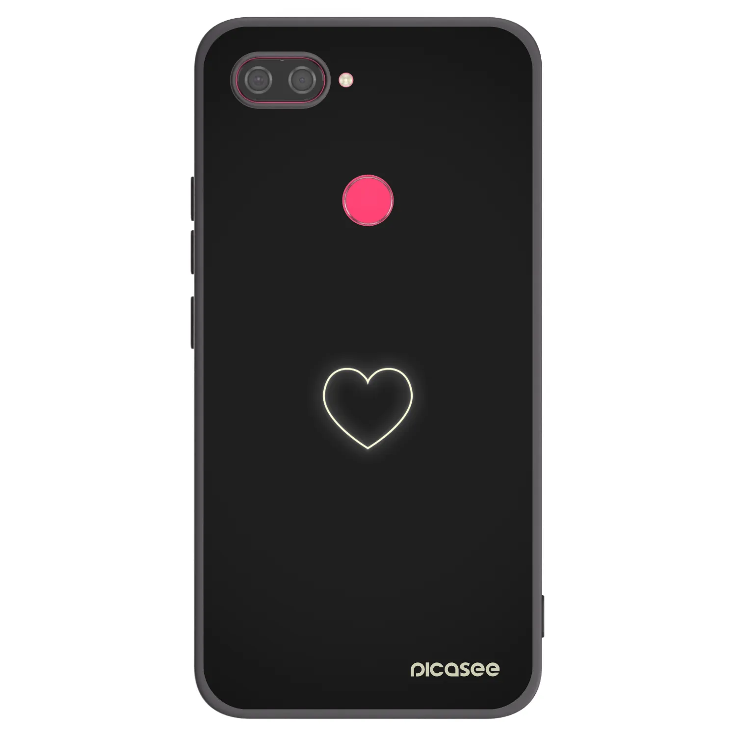 Picasee silikonski črni ovitek za Xiaomi Mi 8 Lite - Heart