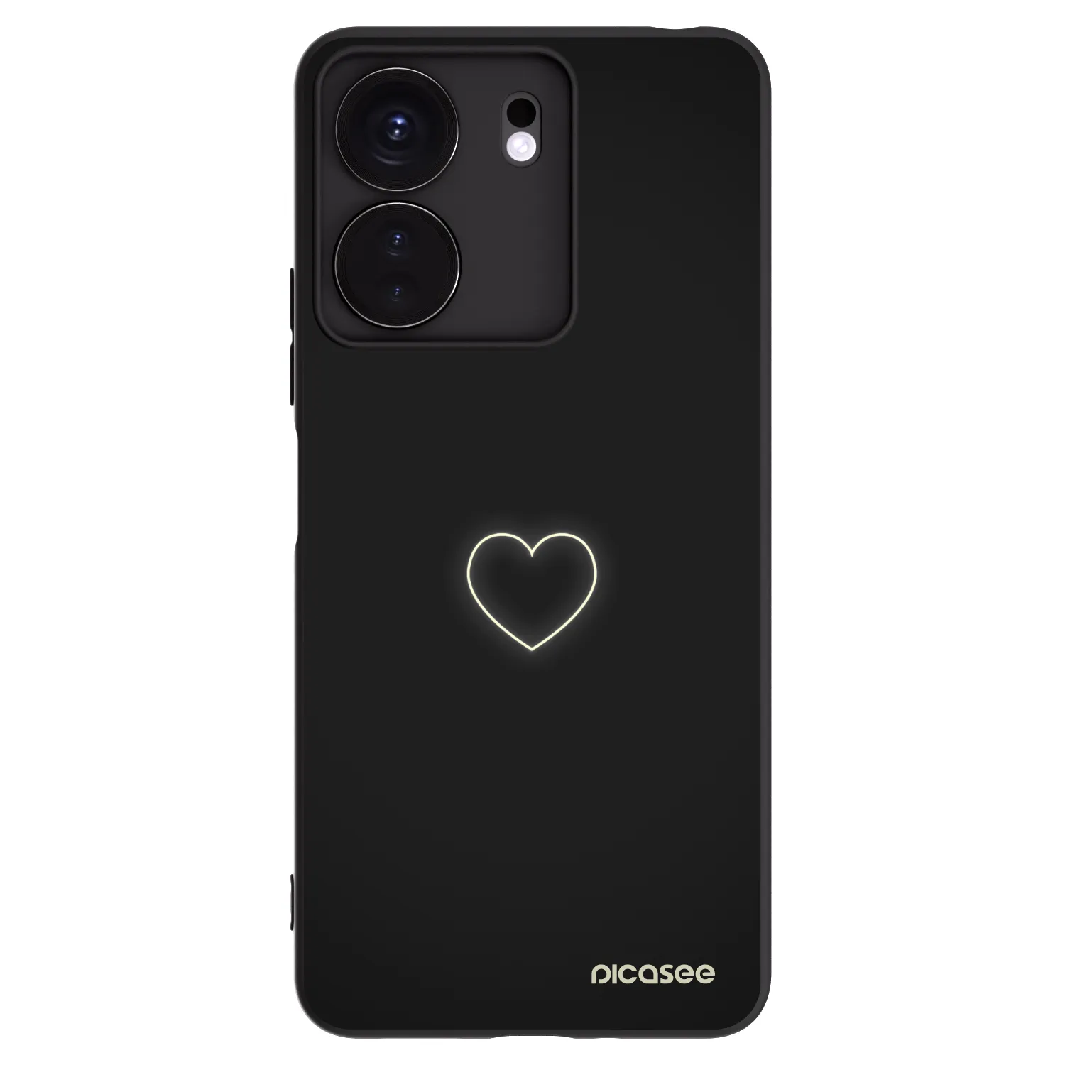Picasee silikonski črni ovitek za Xiaomi Redmi 13C 4G - Heart