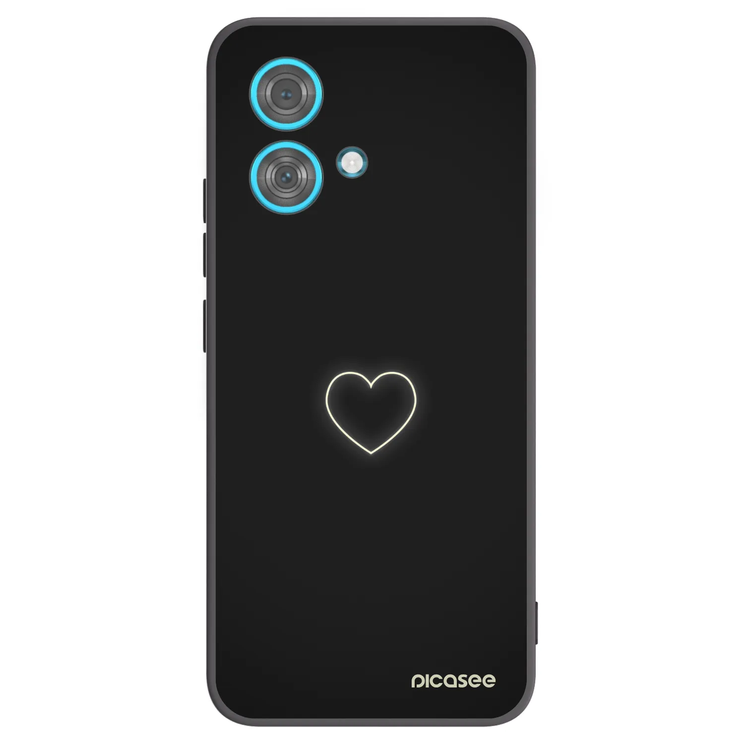 Picasee silikonski črni ovitek za Motorola Edge 40 Neo - Heart