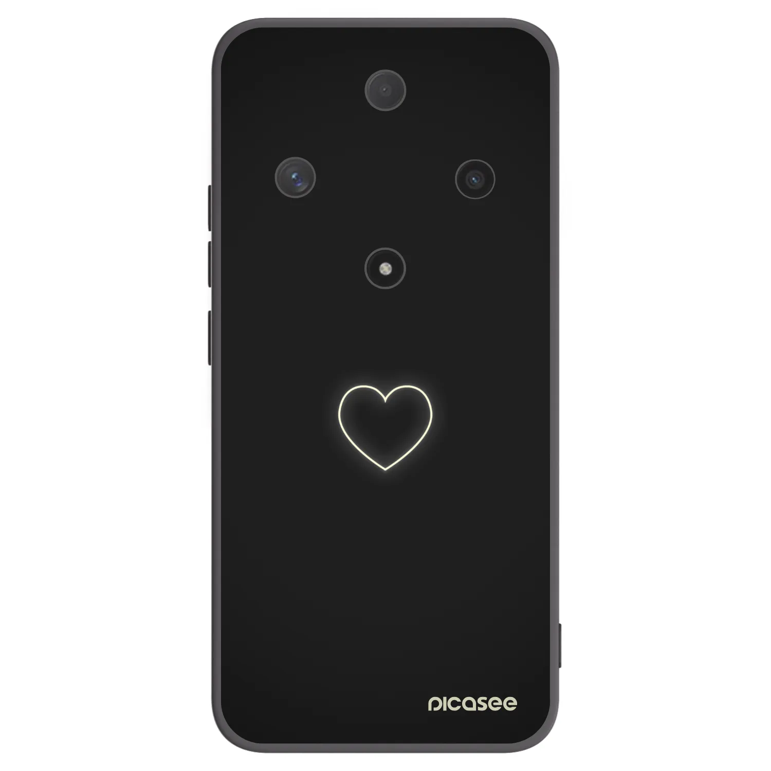 Picasee silikonski črni ovitek za Honor Magic6 Lite 5G - Heart