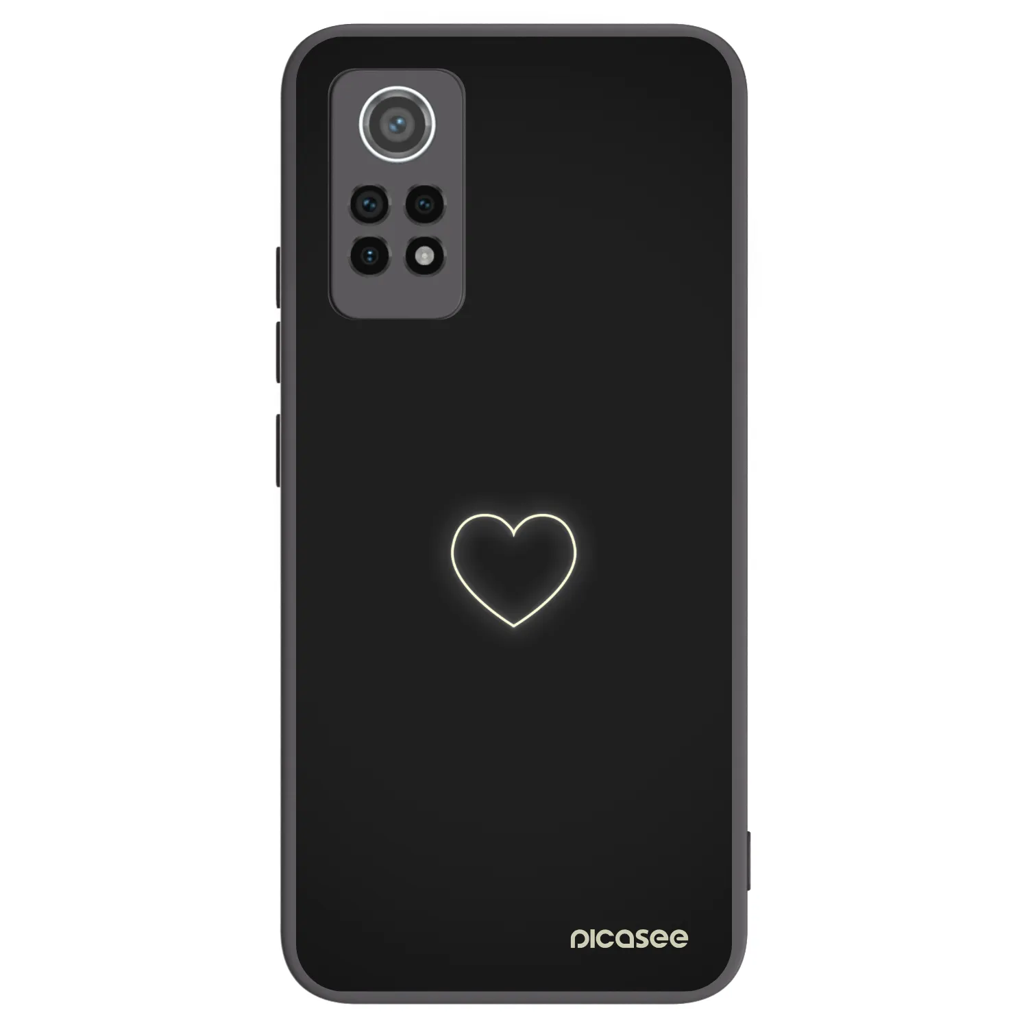Picasee silikonski črni ovitek za Xiaomi Redmi Note 12 Pro 4G - Heart