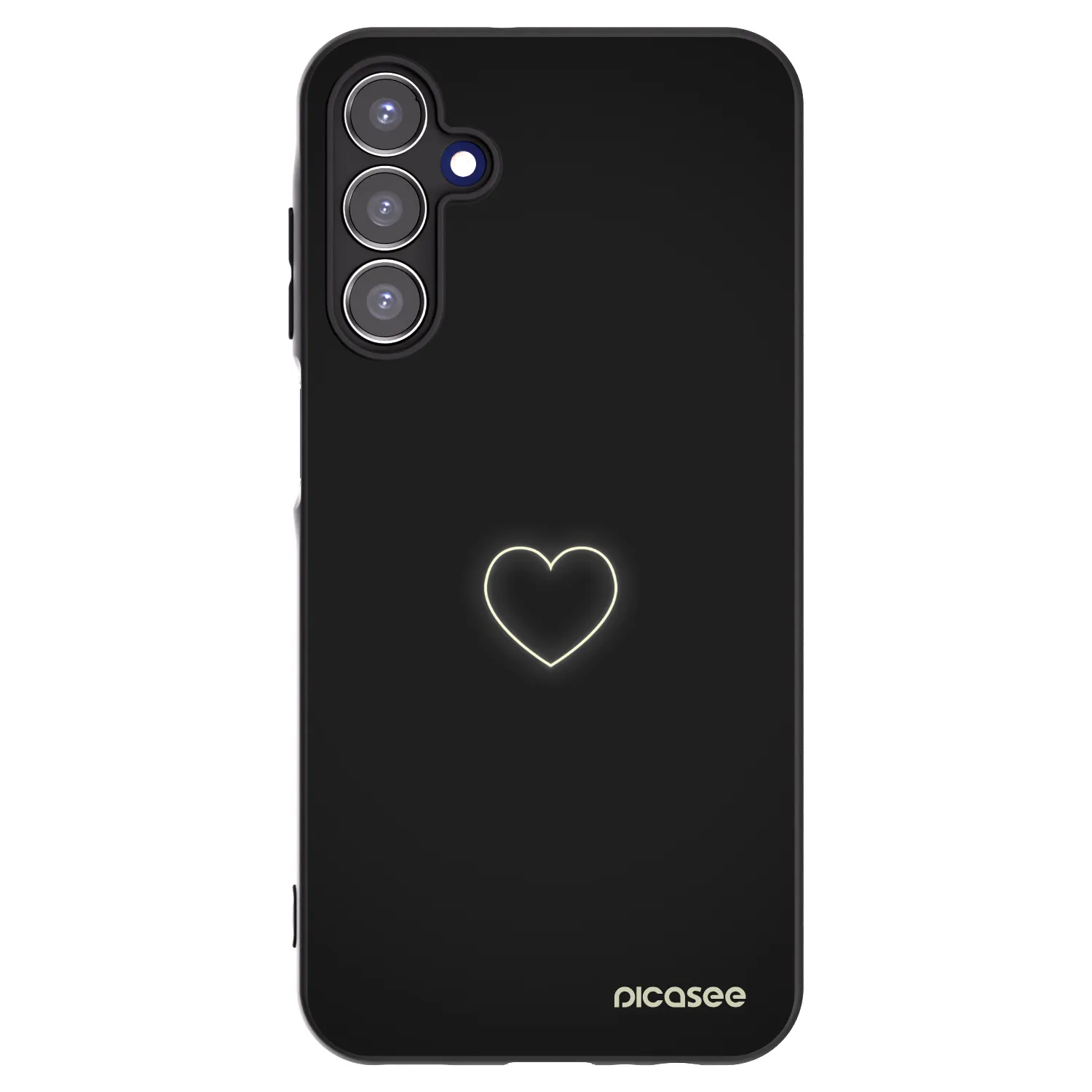 Picasee silikonski črni ovitek za Samsung Galaxy A15 A156B 5G - Heart