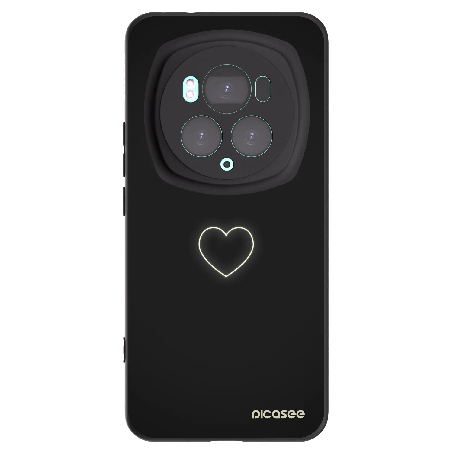 Picasee silikonski črni ovitek za Honor Magic6 Pro - Heart