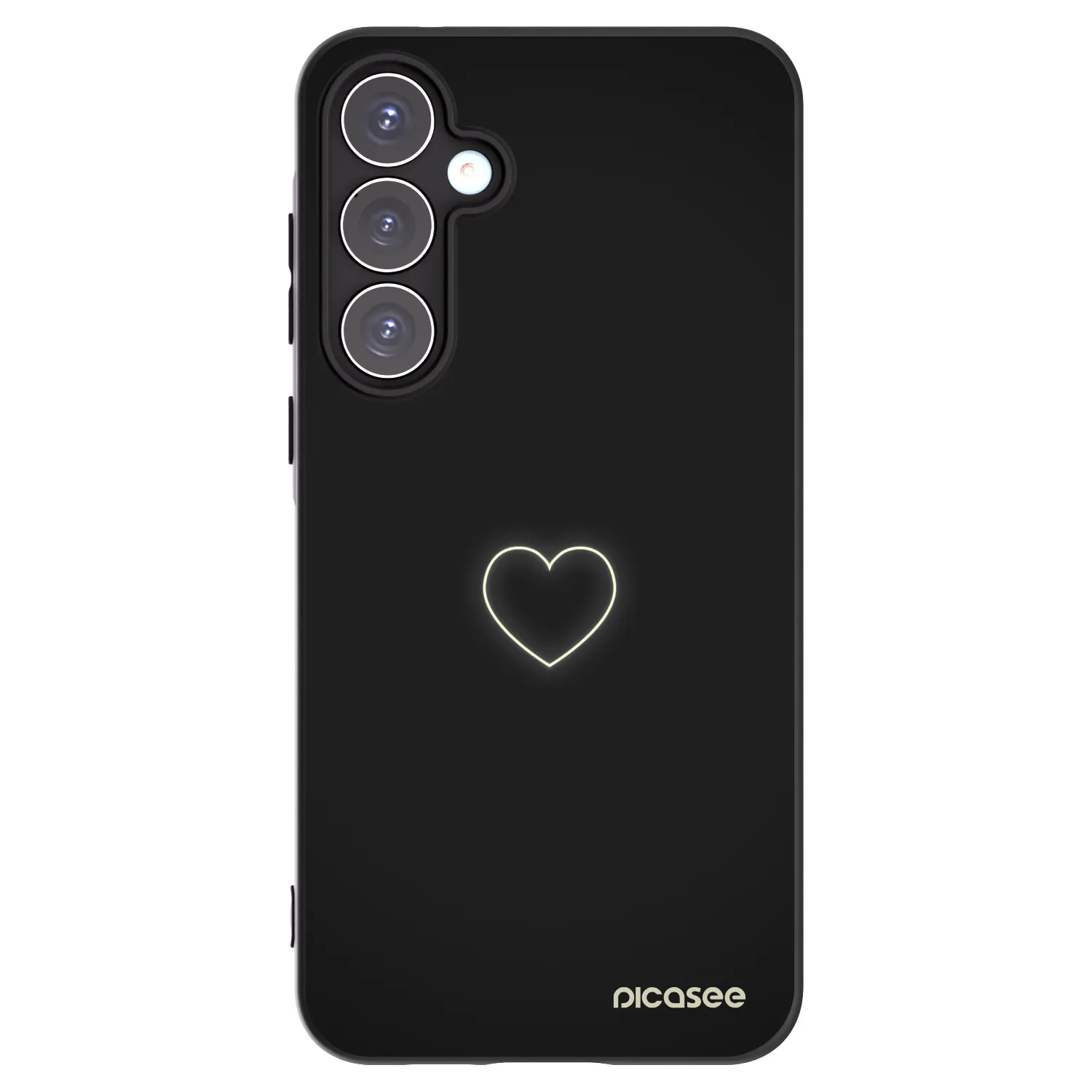 Picasee silikonski črni ovitek za Samsung Galaxy A55 5G A556B - Heart