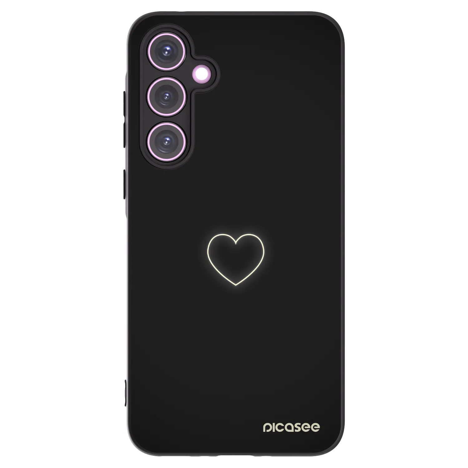 Picasee silikonski črni ovitek za Samsung Galaxy A35 5G A356B - Heart