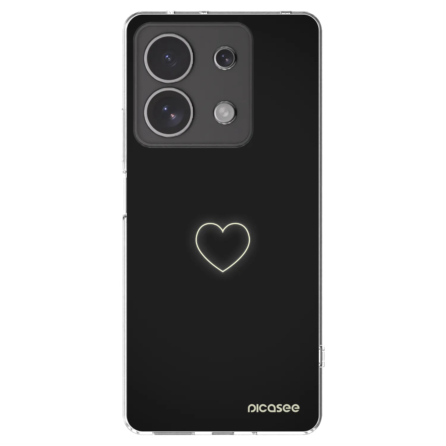 Picasee silikonski prozorni ovitek za Xiaomi Redmi Note 13 4G - Heart
