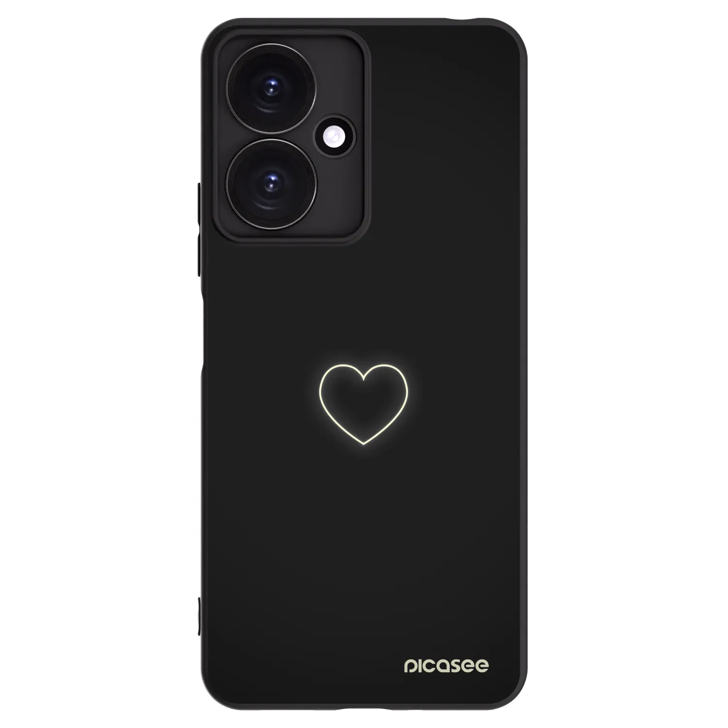 Picasee silikonski črni ovitek za Xiaomi Redmi 13C 5G - Heart