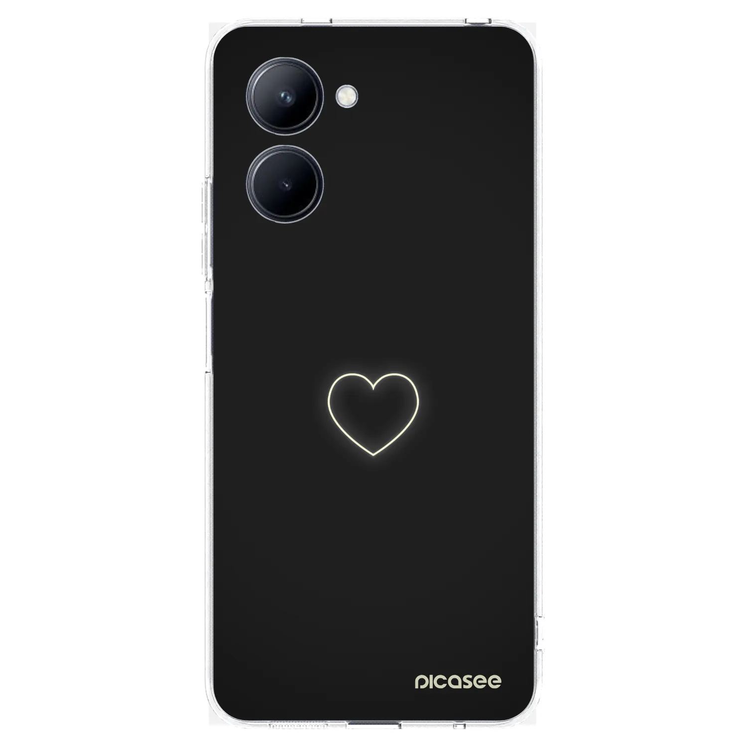 Picasee silikonski prozorni ovitek za Realme C33 (2023) - Heart