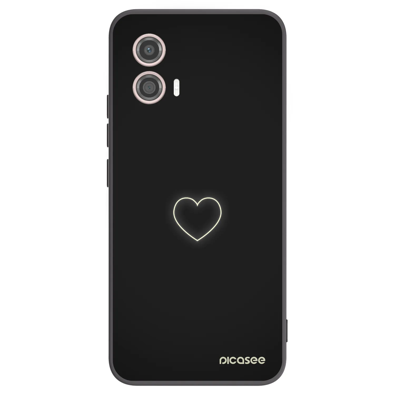 Picasee silikonski črni ovitek za Motorola Moto G53 5G - Heart