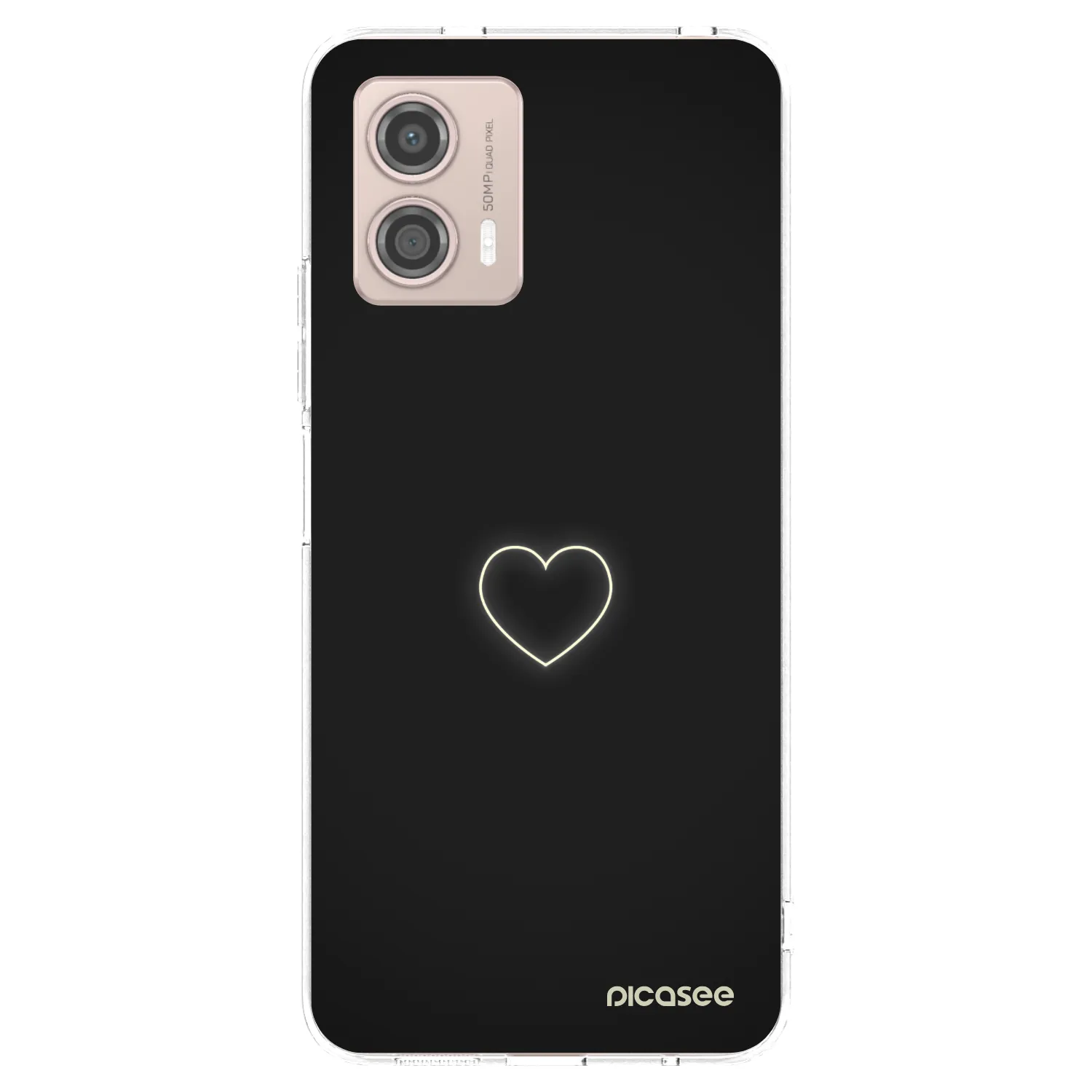 Picasee silikonski prozorni ovitek za Motorola Moto G53 5G - Heart