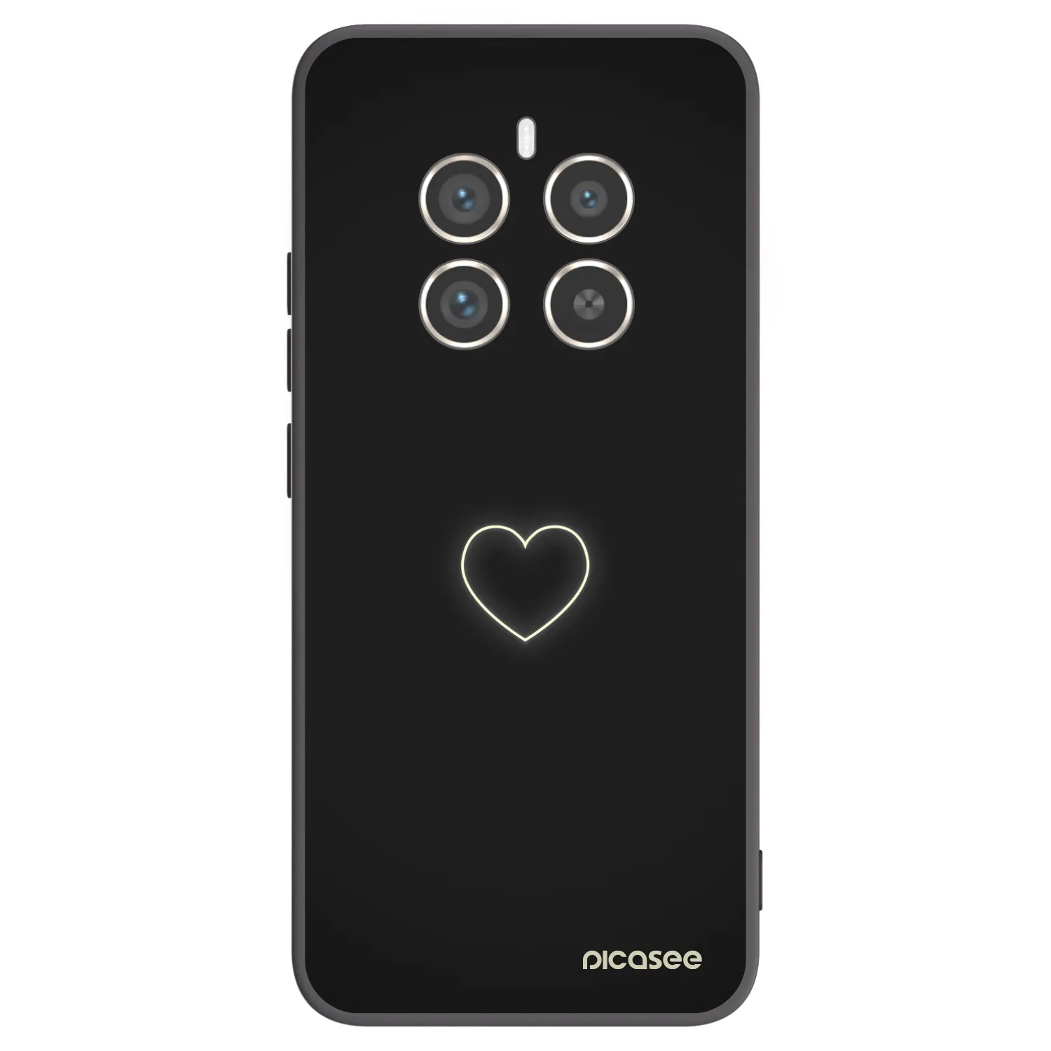 Picasee silikonski črni ovitek za Realme 12 Pro 5G - Heart