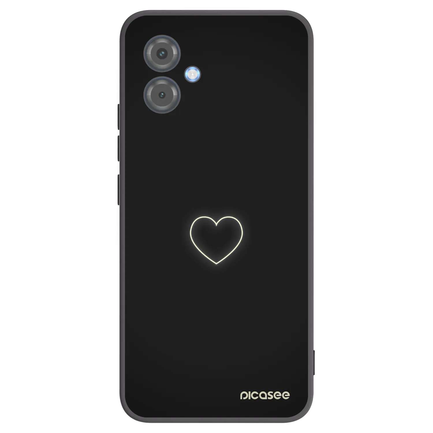 Picasee silikonski črni ovitek za Motorola Moto G14 - Heart
