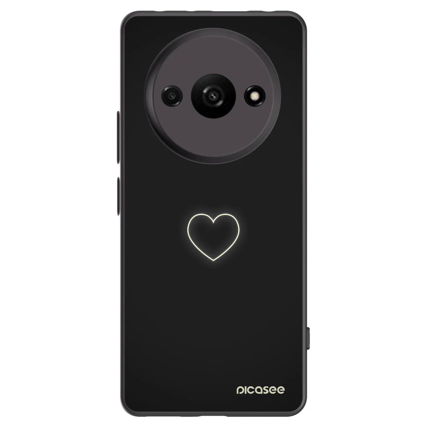 Picasee silikonski črni ovitek za Xiaomi Redmi A3 - Heart