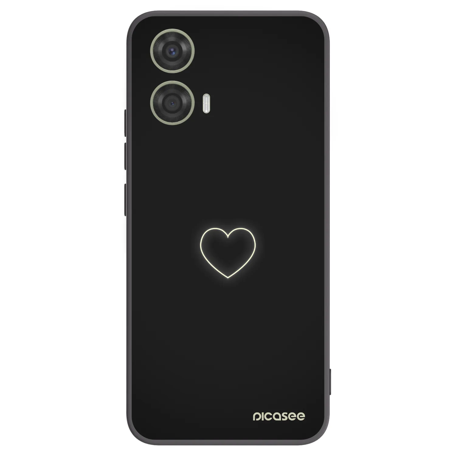 Picasee silikonski črni ovitek za Motorola Moto G24 - Heart