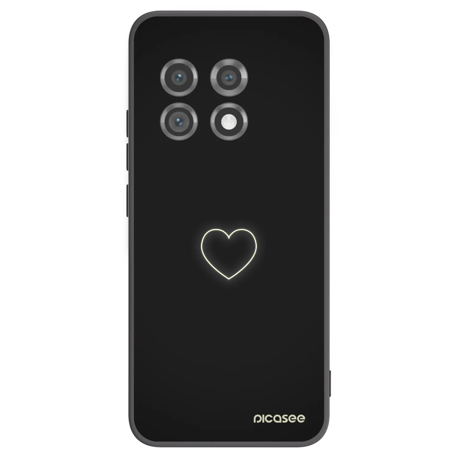 Picasee silikonski črni ovitek za OnePlus 11 5G - Heart