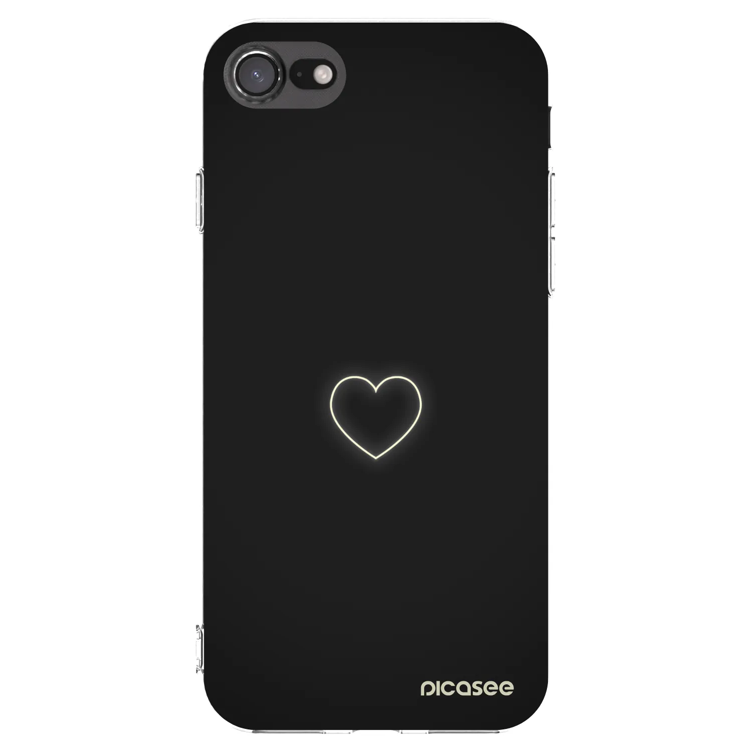 Picasee silikonski prozorni ovitek za Apple iPhone 7 - Heart