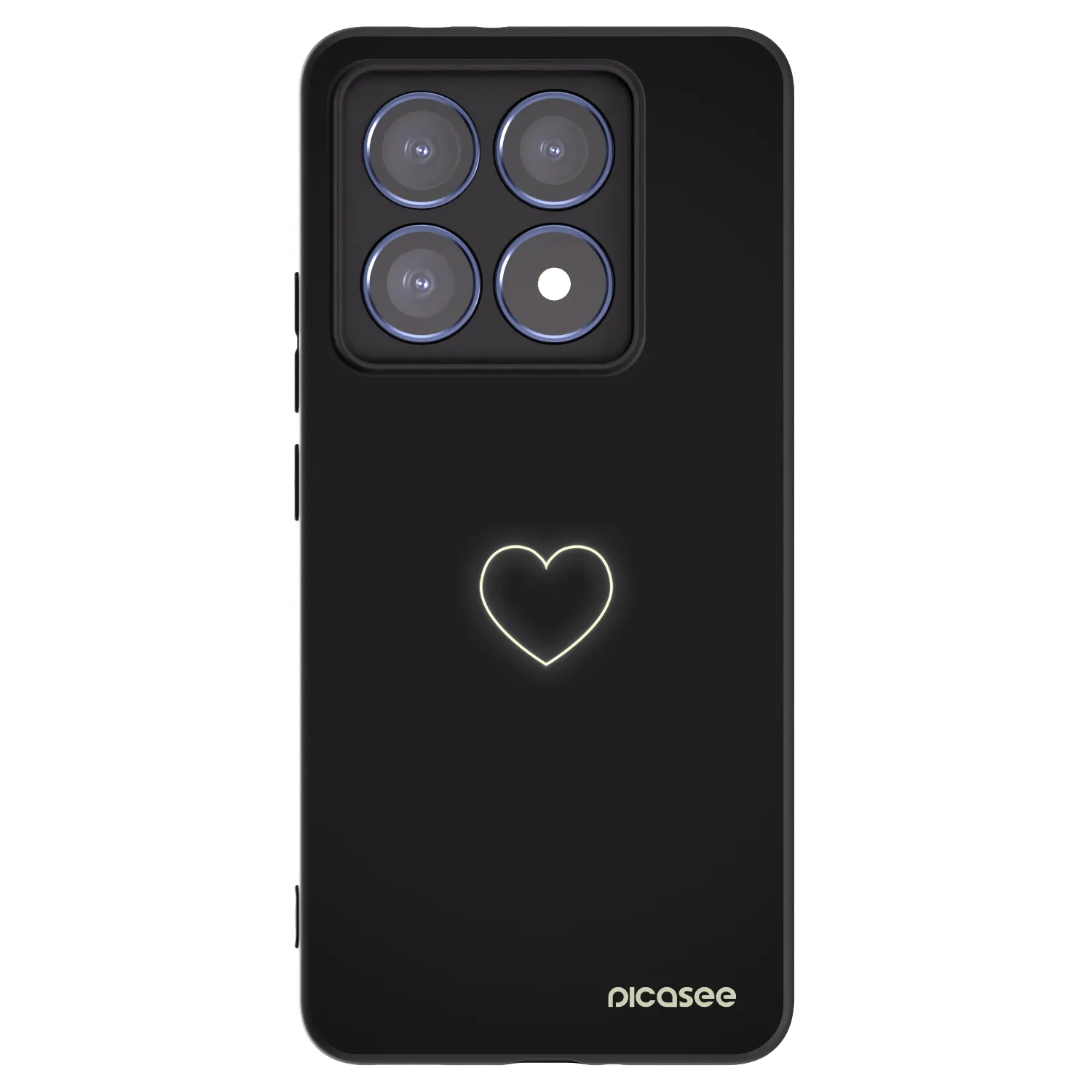 Picasee silikonski črni ovitek za Xiaomi 14T Pro - Heart