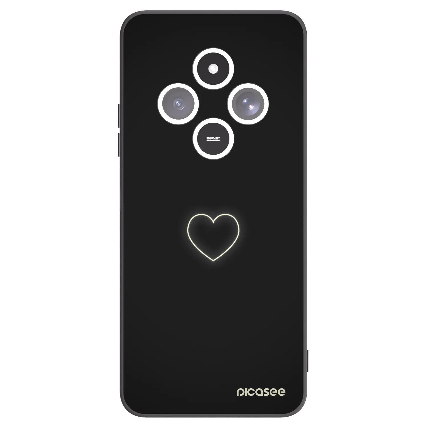 Picasee silikonski črni ovitek za Xiaomi Redmi 14C - Heart