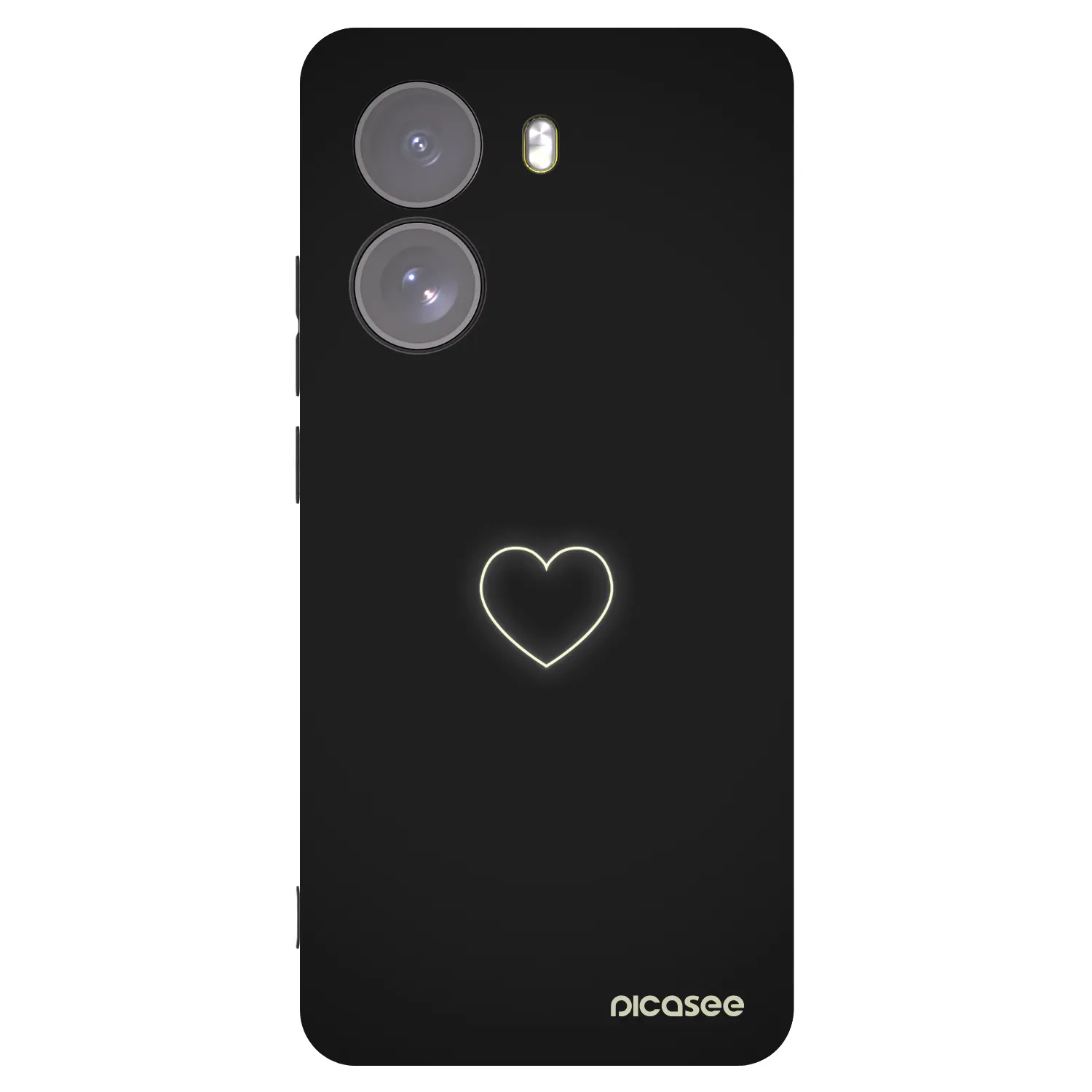 Picasee silikonski črni ovitek za Xiaomi Poco X7 - Heart